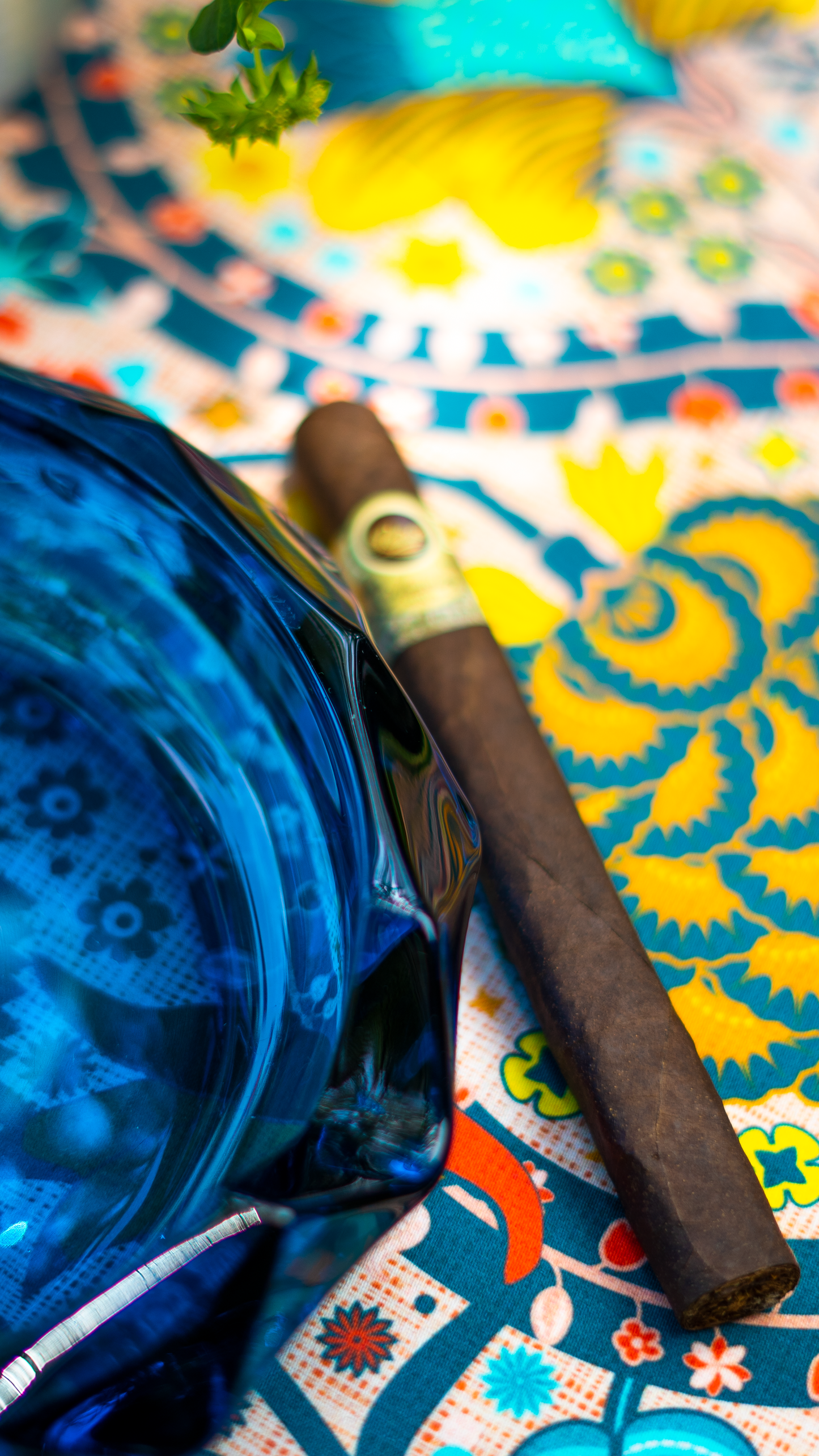 Blue Cigar Ashtray