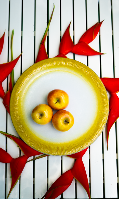 Yellow Pie Crust Serving Plate
