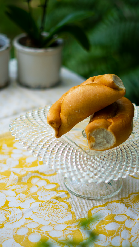 Vintage Glass Square Pedestal