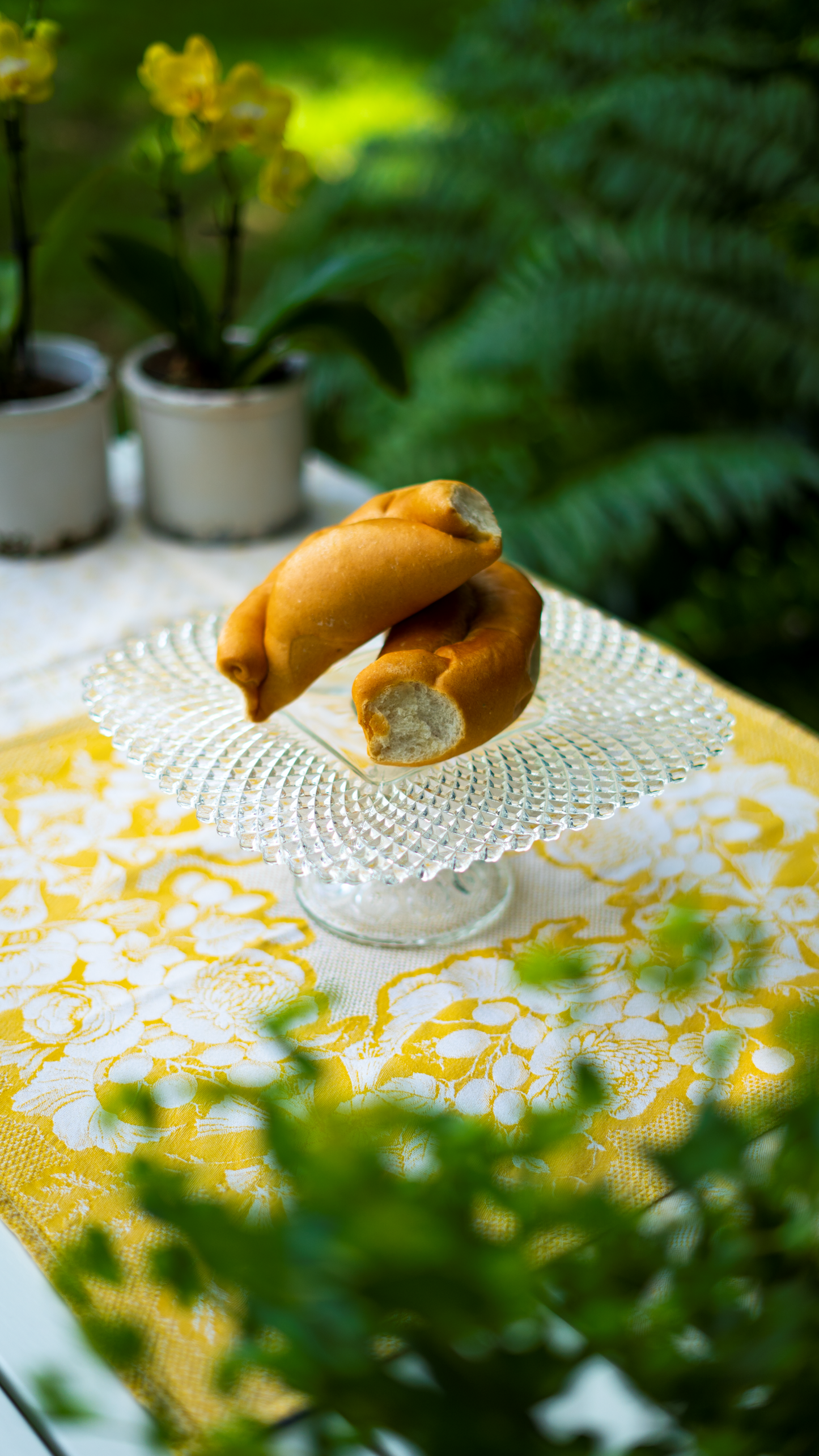 Vintage Glass Square Pedestal