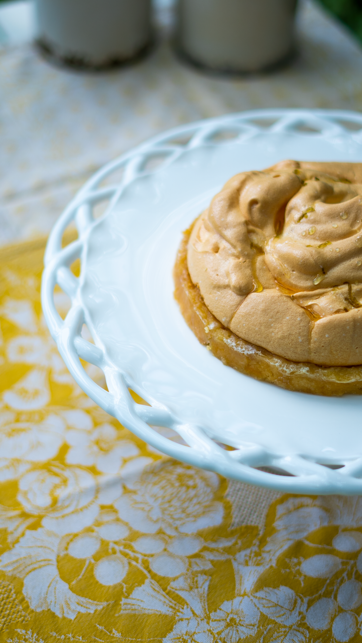 Milk Glass Latticed Cake Pedestal