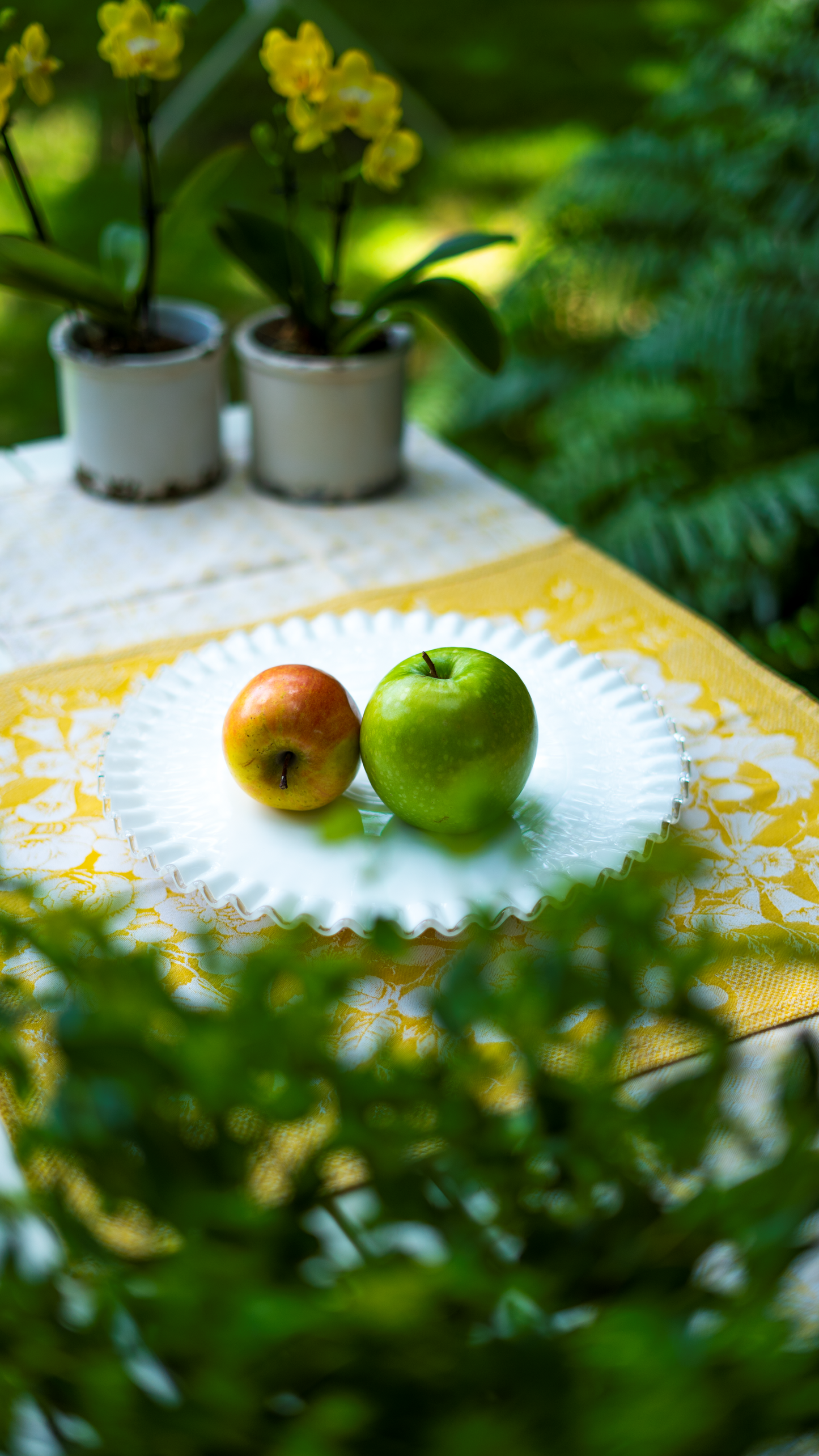 Vintage Fluted Milk Glass Pedestal