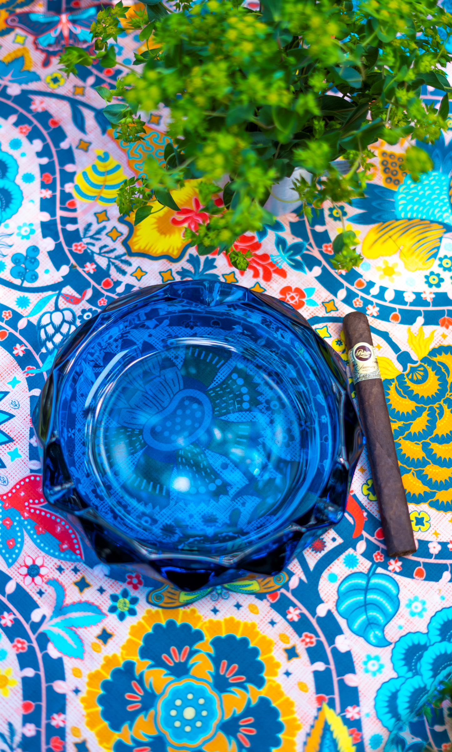 Blue Cigar Ashtray